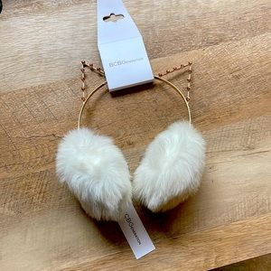 Jeweled cat ear ear muffs meow bcbgeneration